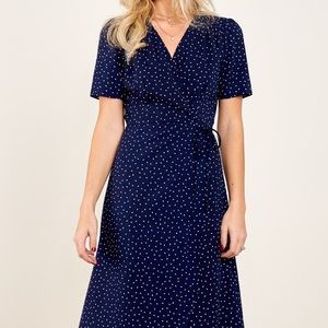 Every Navy Midi Wrap Dress